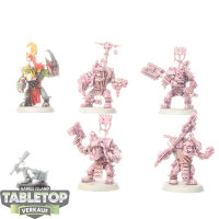 Orks - 5x Ork Nobz - teilweise bemalt