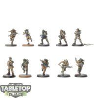 Astra Militarum - 10x Cadian Shock Troops - teilweise bemalt