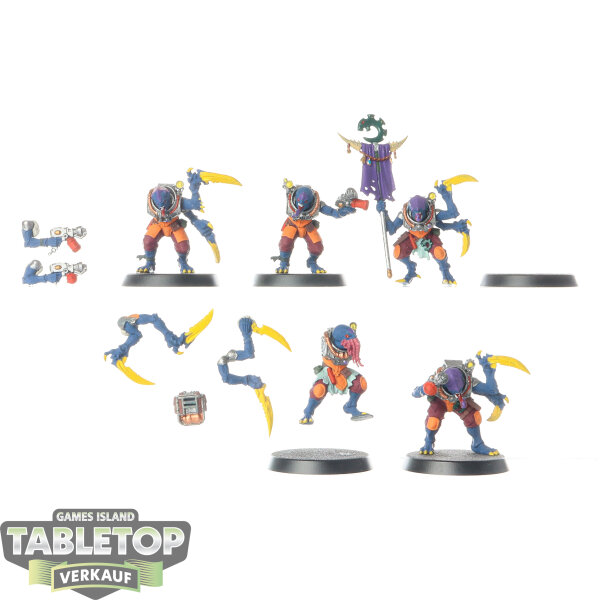 Genestealer Cults - 5 Hybrid Metamorphs - bemalt