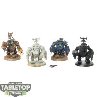 Orks - 4 Big Mek in Mega Armour - teilweise bemalt