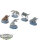 Space Wolves - 5x Fenrisian Wolves - teilweise bemalt