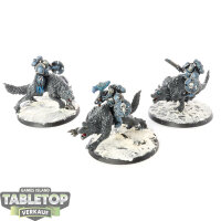 Space Wolves - 3x Thunderwolf Cavalry - teilweise bemalt