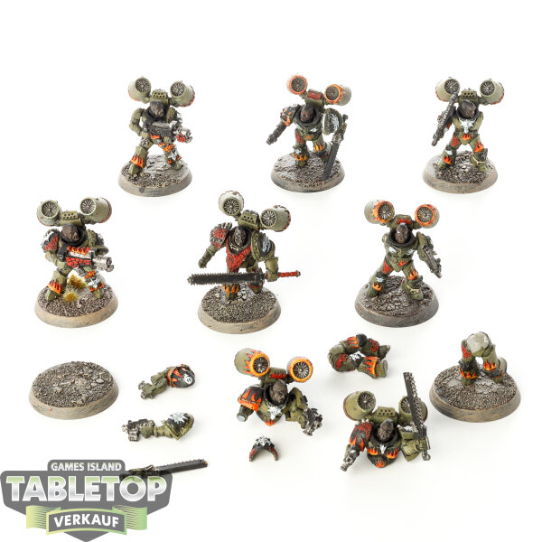 Miniaturen - 8 Jump Dragons Knights - bemalt