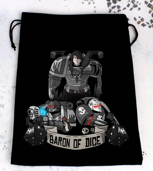 Baron of Dice - Premium Black Dice Bags - Ravens