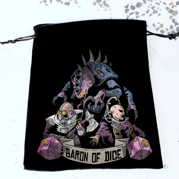 Baron of Dice - Premium Black Dice Bags - Twisted Helix