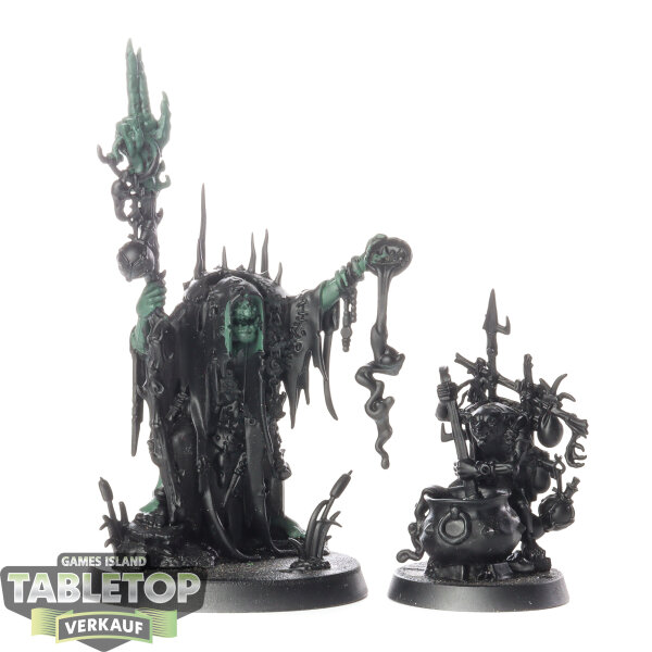 Orruk Warclans - Swampcalla Shaman with Pot-grot - grundiert