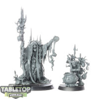 Orruk Warclans - Swampcalla Shaman with Pot-grot - unbemalt