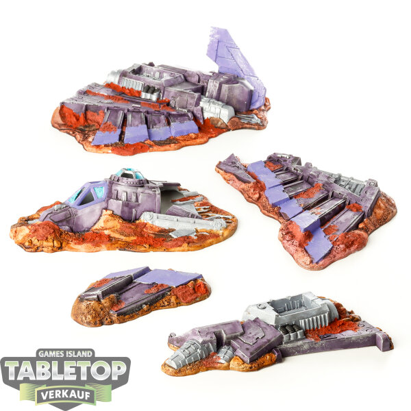 Gelände - Battle For Macragge Terrain - Crashed Aquila Spaceship - bemalt