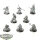 HdR Figuren - Gut - 8x Fellowship Of The Ring - unbemalt
