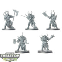 Slaves to Darkness - 5x Chaos Chosen - unbemalt