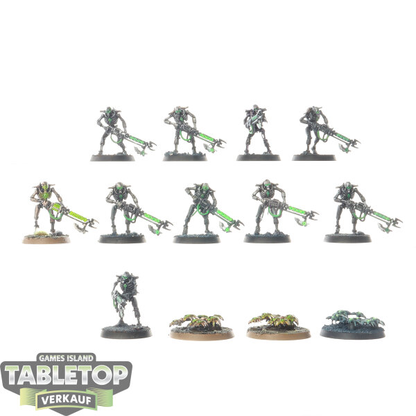Necrons - 10 Necron Warriors - teilweise bemalt