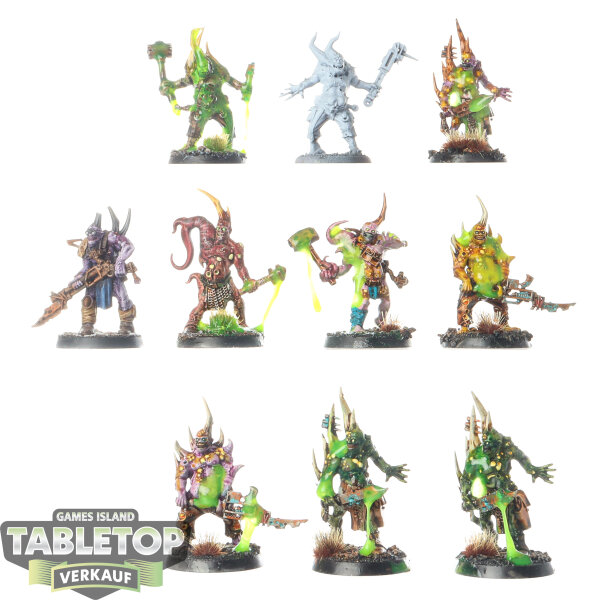 Death Guard - 10 Poxwalkers - teilweise bemalt