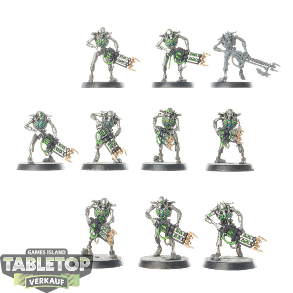 Necrons - 10 Necron Warriors - teilweise bemalt