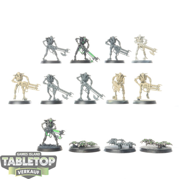 Necrons - 10 Necron Warriors - teilweise bemalt