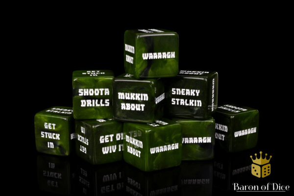 Baron of Dice – Orc Tactics Dice (10 Stück) | Proper Counting Cubes