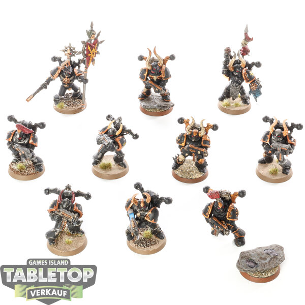 Chaos Space Marines - 10x Chaos Space Marines - klassisch - bemalt