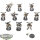 Chaos Space Marines - 10x Chaos Space Marines - klassisch - teilweise bemalt