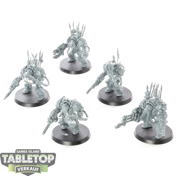 Chaos Space Marines - 5x Chaos Terminator Squad - klassisch - teilweise bemalt