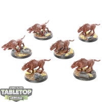 HdR Figuren - Böse - 6x Wild Wargs - bemalt
