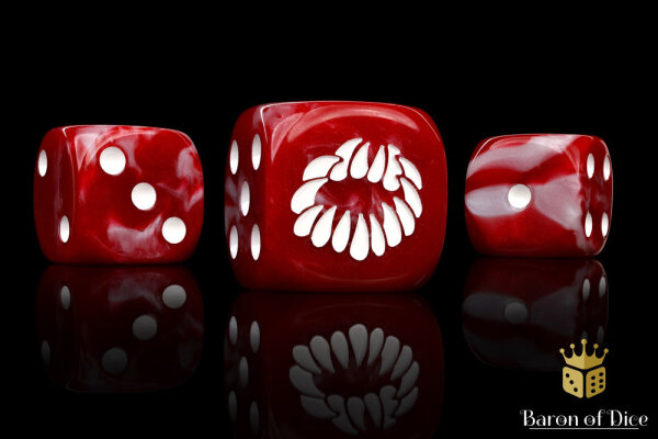 Baron of Dice - Bloody Maw 16mm Round Corner Dice (25)