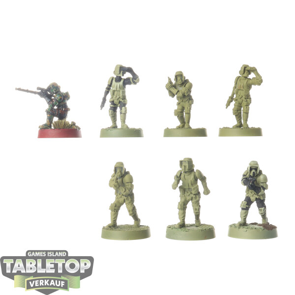 Galaktisches Imperium - 7x Scout Troopers - teilweise bemalt