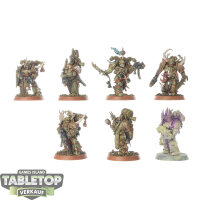 Death Guard - 7 Plague Marines - teilweise bemalt