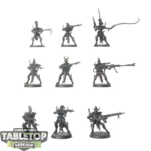 Drukhari - 9 Kabalite Warriors - grundiert