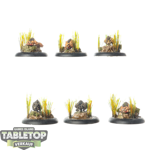 Malifaux - 6 Piglets - gut bemalt