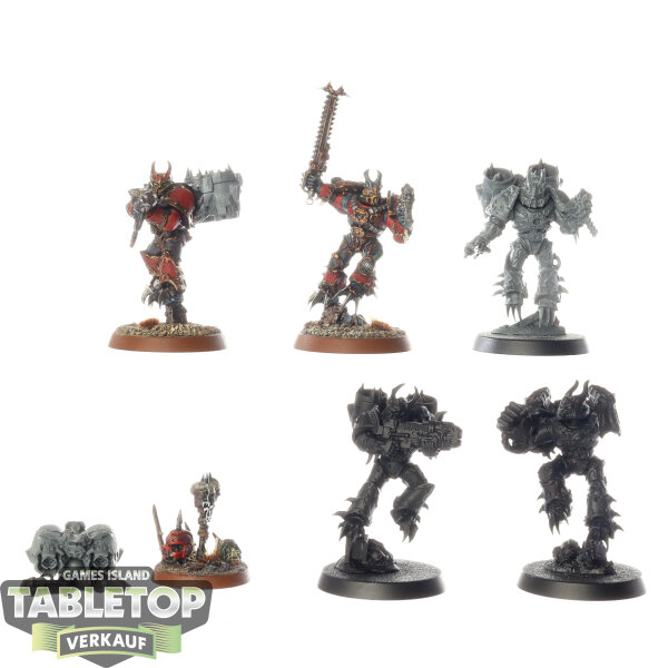 Chaos Space Marines - 5x Raptors - teilweise bemalt