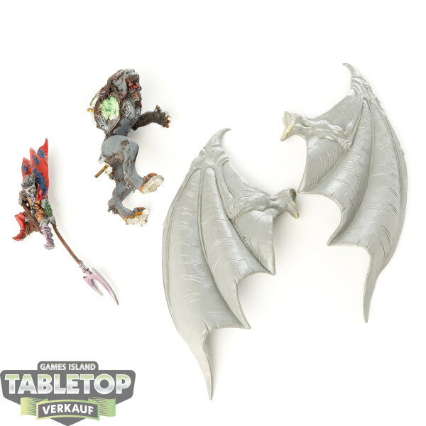 Dark Elves - Beastmaster on Manticore - teilweise bemalt