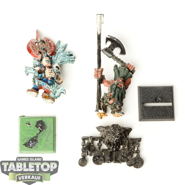 Dwarfen Mountain Holds - 2x Dwarf Slayers Command - teilweise bemalt