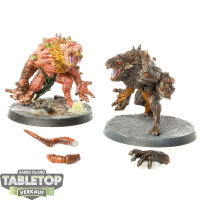 Miniaturen - 2x Unchained Ones - Powered Rat Brute - bemalt