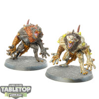 Miniaturen - 2x Unchained Ones - Powered Rat Brute - bemalt