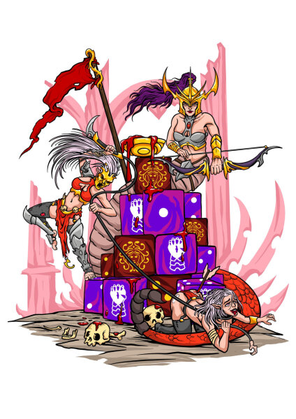 Baron of Dice - Premium Vinyl Stickers - Witch Elves