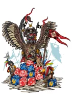 Baron of Dice - Premium Vinyl Stickers - Hippogryph Knight