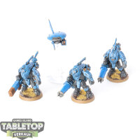 Tau Empire - 3 Stealth Battlesuits classic - bemalt