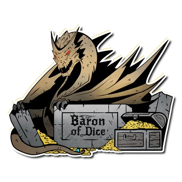 Baron of Dice - Premium Vinyl Stickers - Ancient Dragon