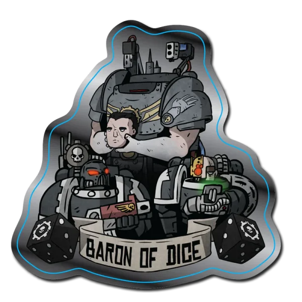 Baron of Dice - Premium Vinyl Stickers - Iron Cog