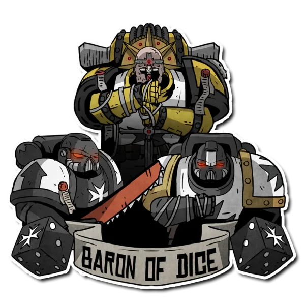 Baron of Dice - Premium Vinyl Stickers - Knights Templar