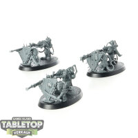 Skaven - 3x Warplock Jezzails - unbemalt