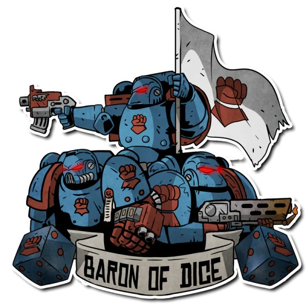 Baron of Dice - Premium Vinyl Stickers - Righteous Hands