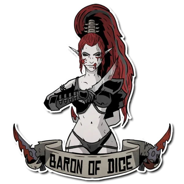 Baron of Dice - Premium Vinyl Stickers - Dreaded Ones - Pin-up