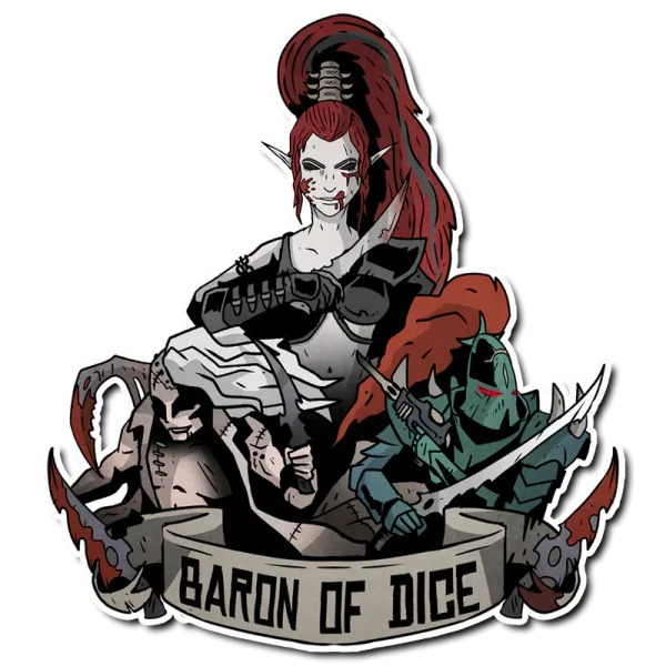 Baron of Dice - Premium Vinyl Stickers - Dreaded Ones - Triple Threat