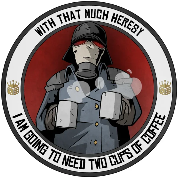 Baron of Dice - Premium Vinyl Stickers - Two Cups For Heresy
