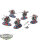 Slaves to Darkness - 5 Chaos Knights - bemalt