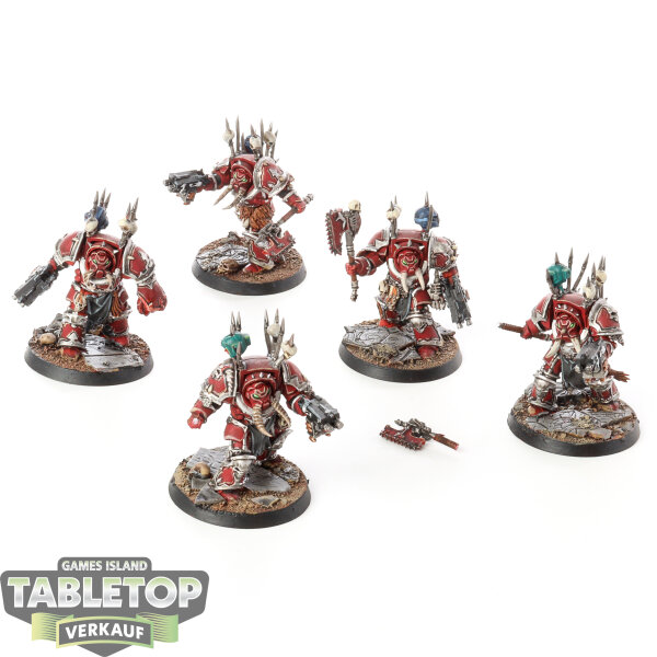 Chaos Space Marines - 5x Chaos Terminator Squad - bemalt