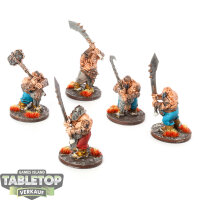 Ogor Mawtribes - 5x Ironguts - bemalt