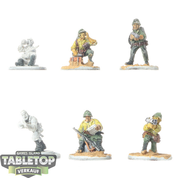 Miniaturen - 6 USMC Weapons Teams - teilweise bemalt