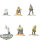 Miniaturen - 6 USMC Weapons Teams - teilweise bemalt