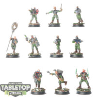 Genestealer Cults - 10 Cadian Shock Troops - bemalt